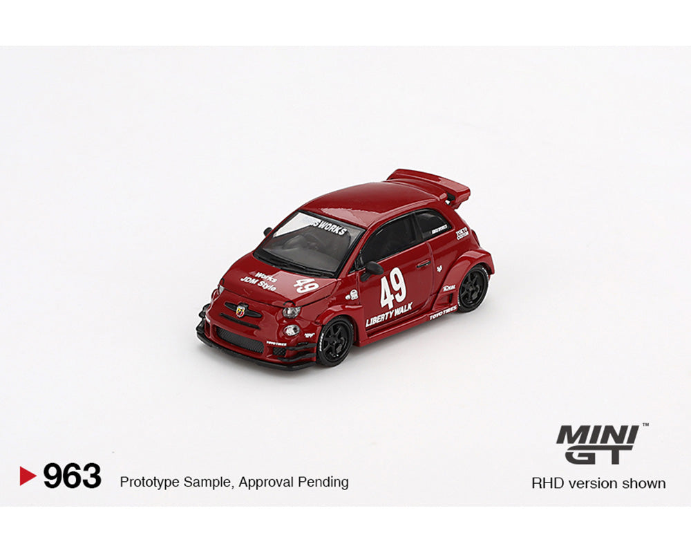 MINIGT 1:64 ABARTH 595 LB-WORKS x Abas Works in Red – Model Cars