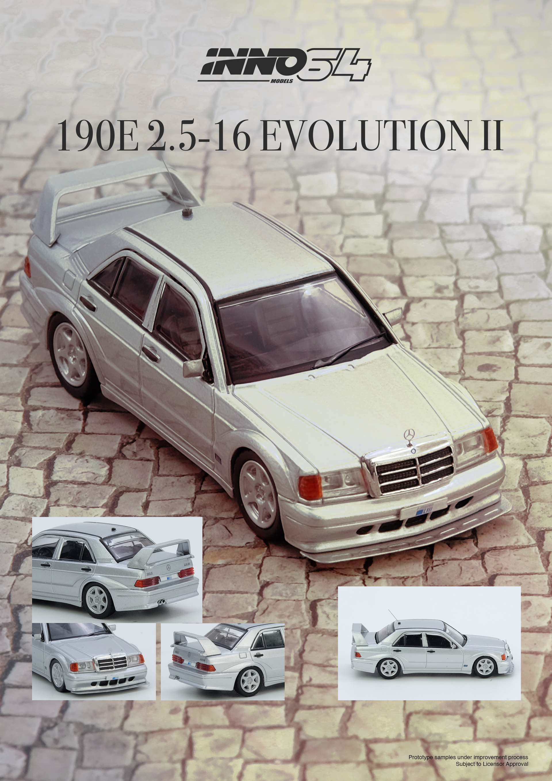 PREORDER* INNO64 1:64 Mercedes-Benz 190E in Silver – Model Cars