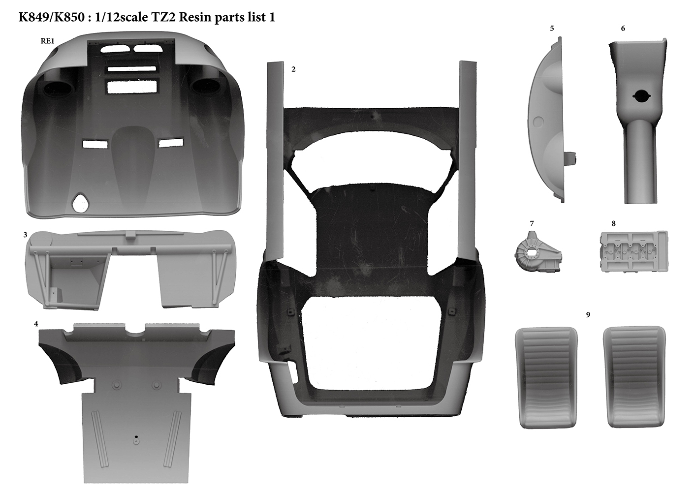 1/12scale Fulldetail Kit : TZ2