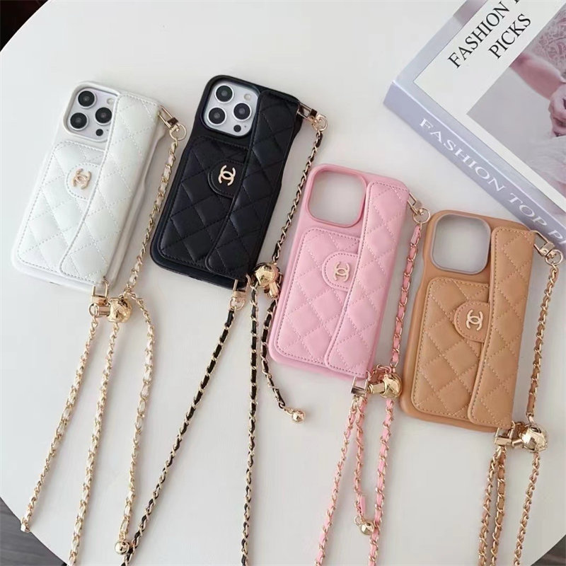 シャネル iphone17pro ケース ショルダー チェーン付き chanel