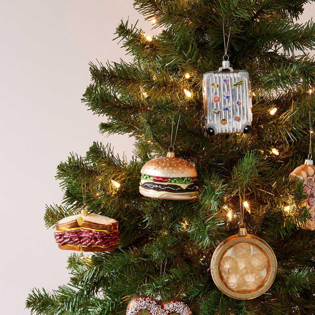 NYC ガラスオーナメント バーガー(バーガー)：クリスマス