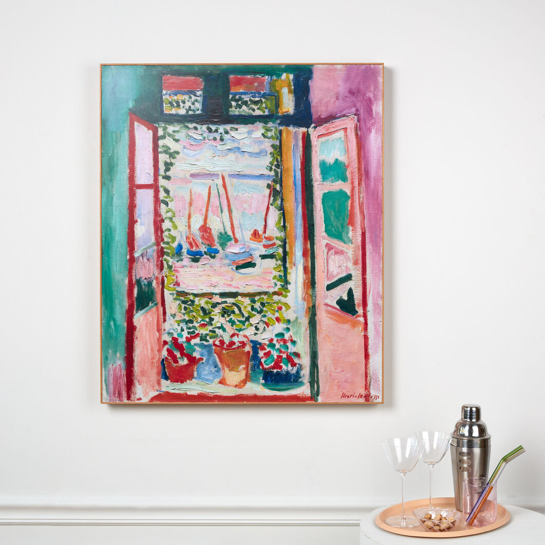 マティス：The Open Window Collioure ラミネート加工フレーム付