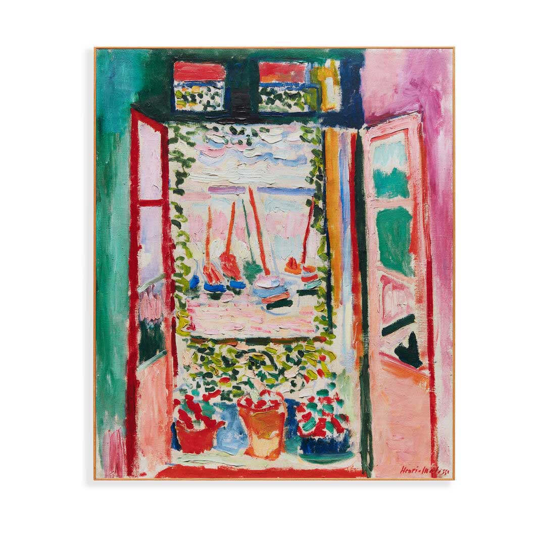 マティス：The Open Window Collioure ラミネート加工フレーム付