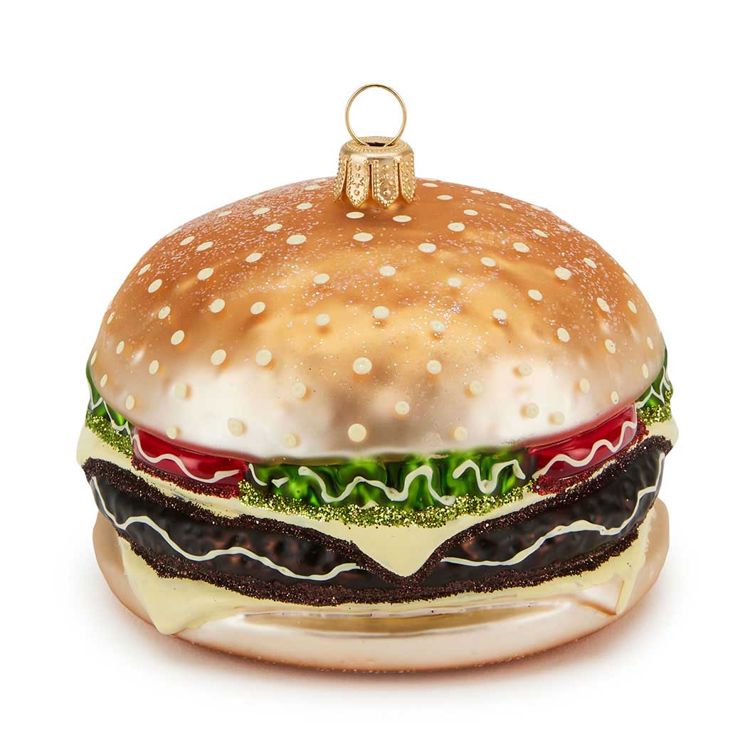NYC ガラスオーナメント バーガー(バーガー)：クリスマス