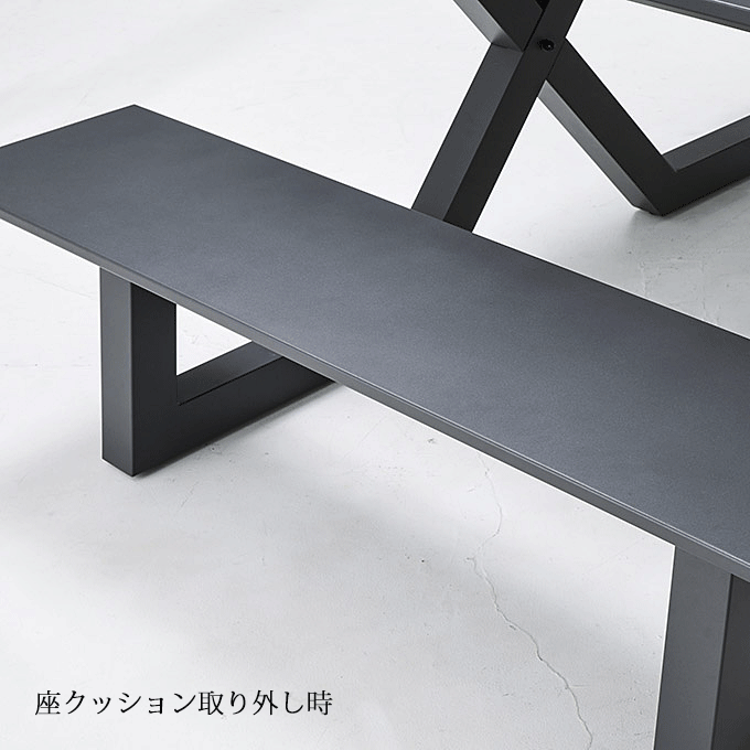 テーブルベンチ 屋外 ガーデン アルミ製 軽量 デミトリオス｜問屋卸し