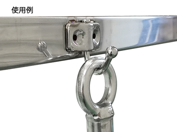 フックに吊るせるオールステンレス柄杓【採用事例】: カスタマイズ事例