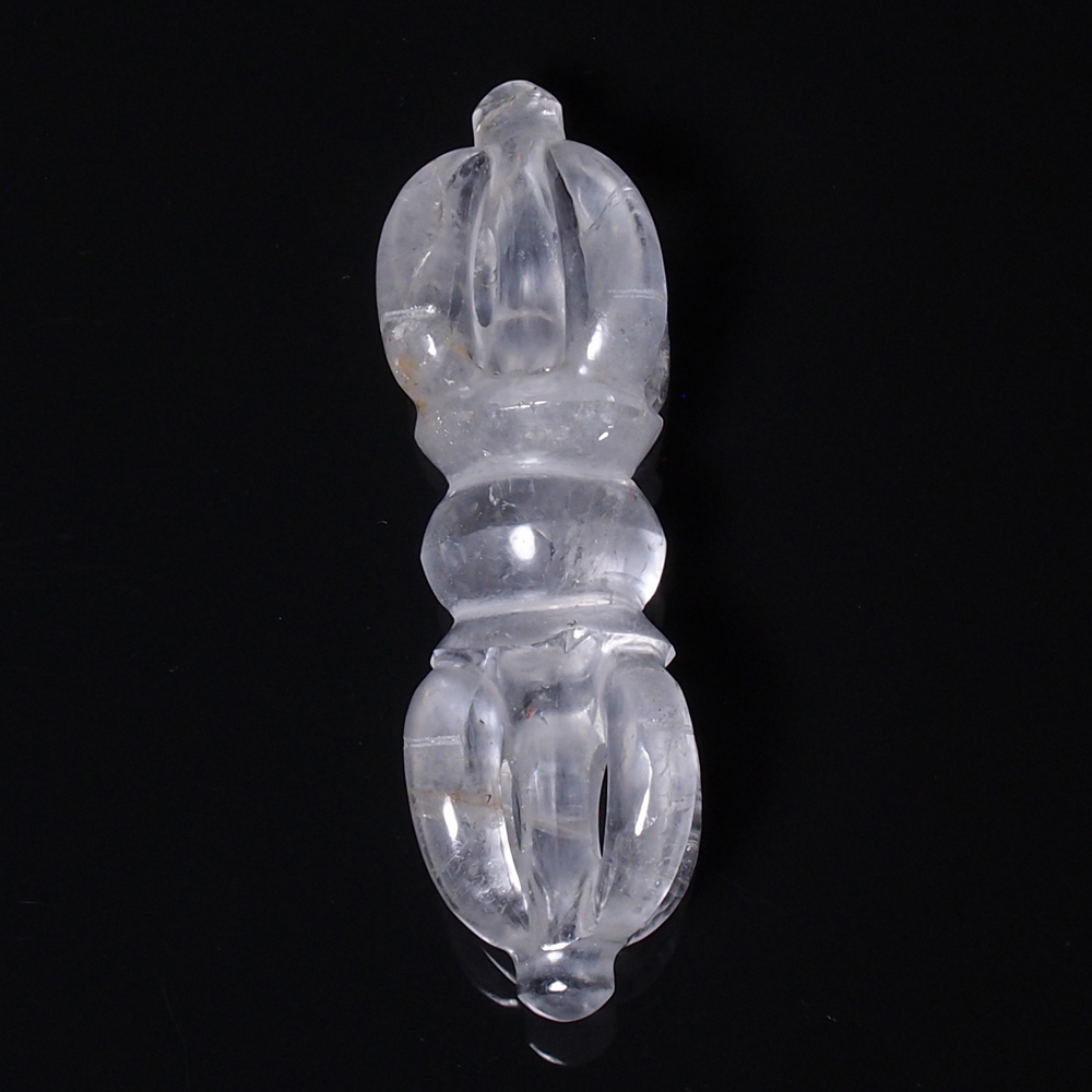 K1098 ヒマラヤ水晶ヴァジュラ（金剛杵）（ガネッシュヒマール産