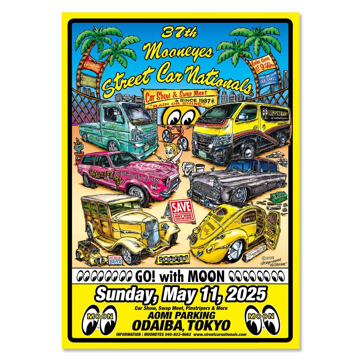 37th MOONEYES Street Car Nationals (R) 2025 ポスター