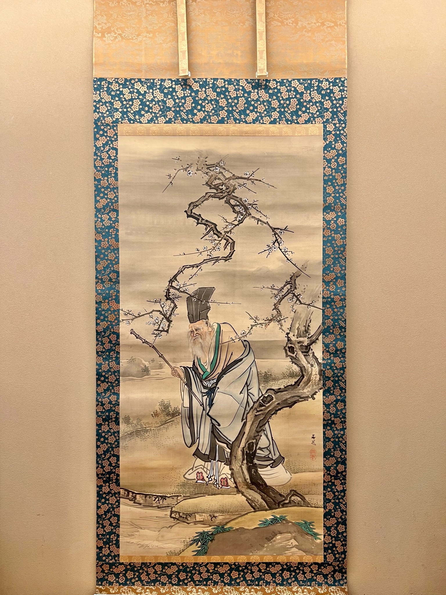 谷文晁 梅潜寿老人図｜古美術・掛け軸の販売・買取・鑑定-松本松栄堂