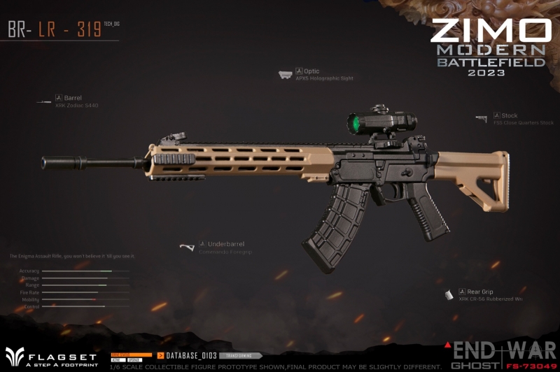 Figurine 1/6 Modern Battlefield : End War Ghost - Zimo - Machinegun.fr