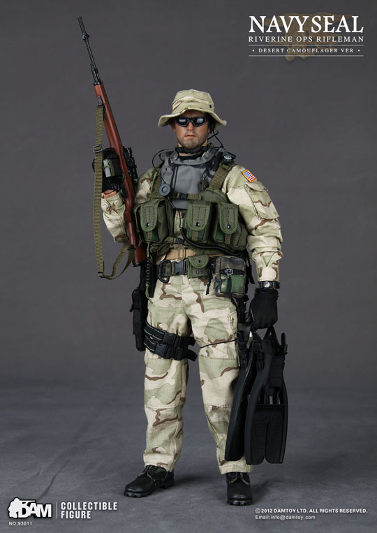 NAVY SEAL RIVERINE OPS RIFLEMAN (DESERT CAMOUFLAGE VERSION) Dam