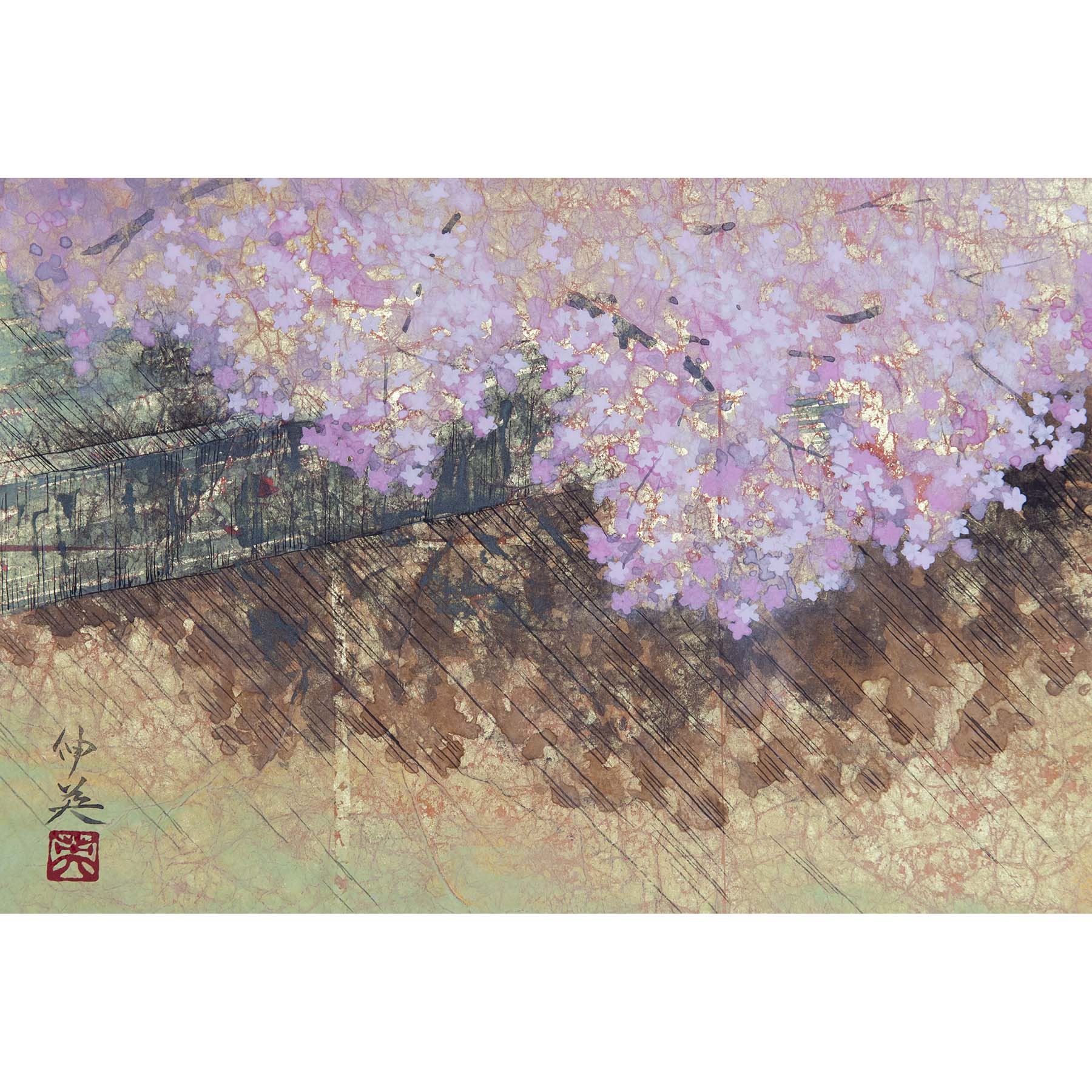 桜影（ドローイング） | ギャラリーまきの 信州の木製品と美術工芸品
