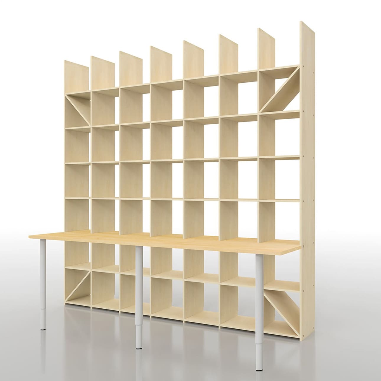 後付けカウンター 横7コマ（壁一面の本棚 奥行350mm専用） | Shelf 壁