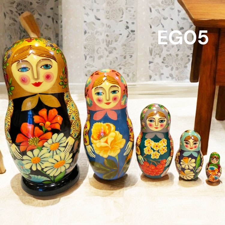ロシア雑貨店マリンカ / エレーナ・ガモワ作 マトリョーシカeg05-5p