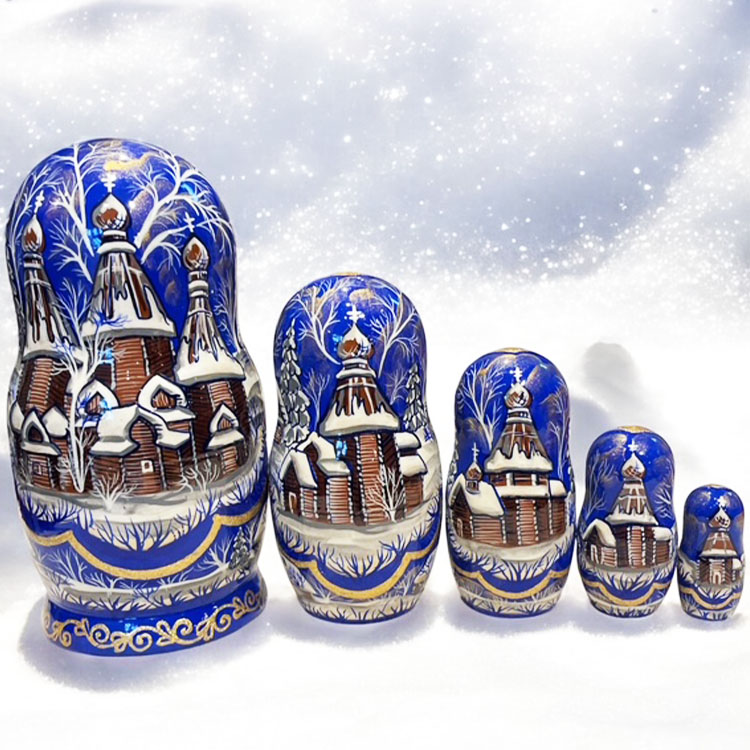 ロシア雑貨店マリンカ / サンクトペテルブルグ産 マトリョーシカsp190-5p