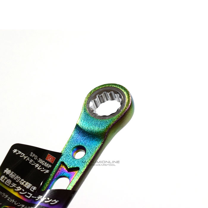 SK11 藤原産業 虹色チタンコーティング ギア 17mm ワイドモンキレンチ