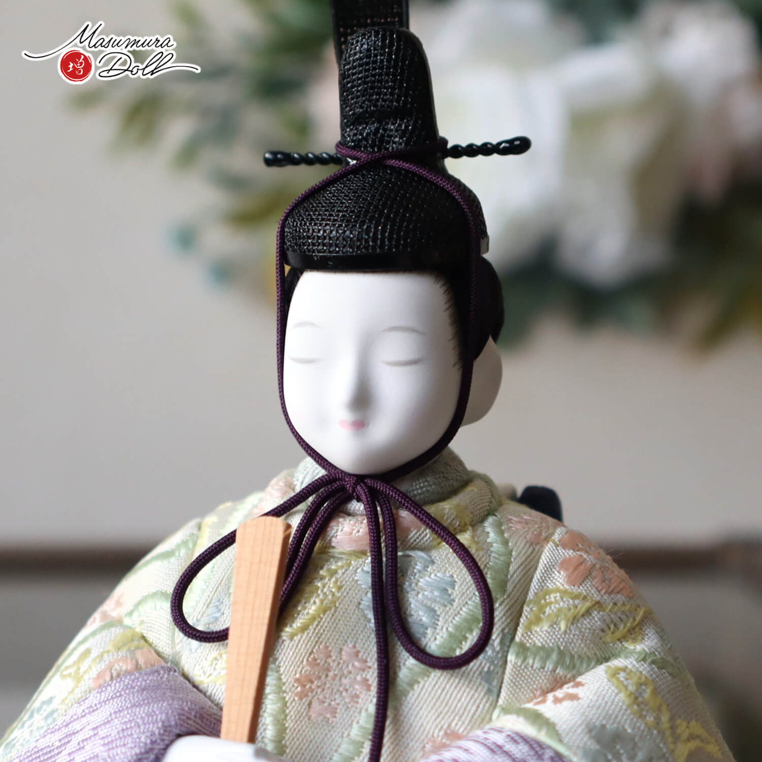伝統的工芸品 三世・金林真多呂作 葵雛 正絹西陣織 大川組子(伝統的
