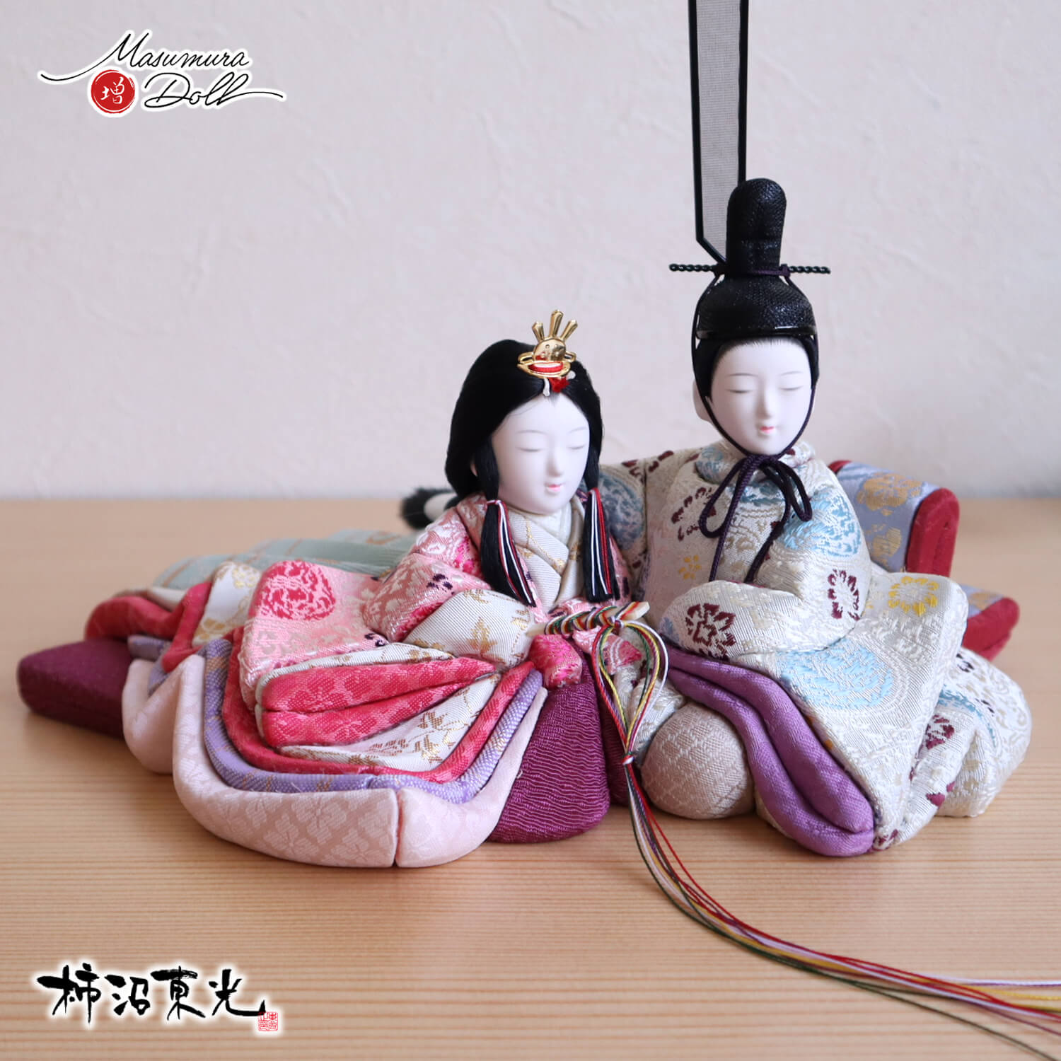 新作創作雛人形 柿沼東光作 増村人形店 オリジナル 彩音 大嶋金襴謹製