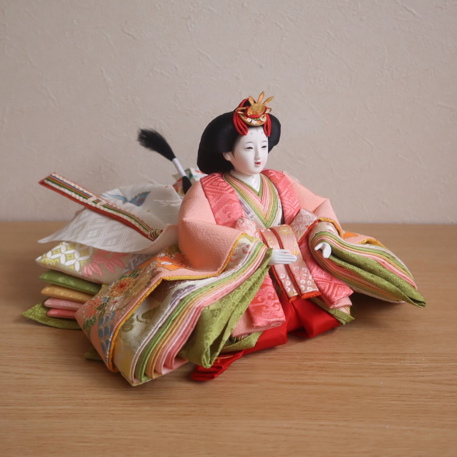最新作 小出松寿作十一番 正絹 金彩「菊の花と熨斗目」 頭師：市川伯英