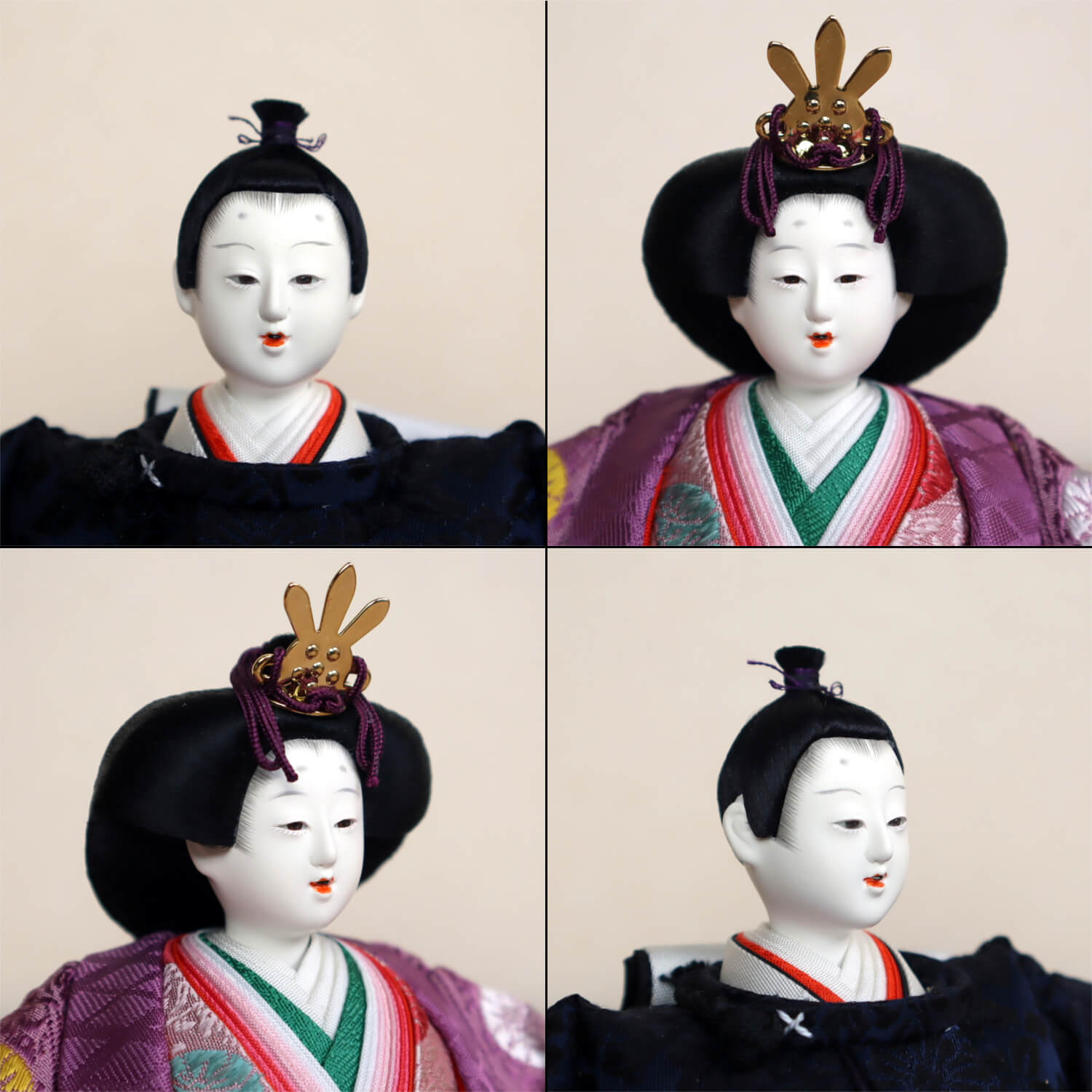 大橋弌峰作 京都 芥子 朱雀大路大極殿雛 正絹西陣 京頭：河原春水作 京