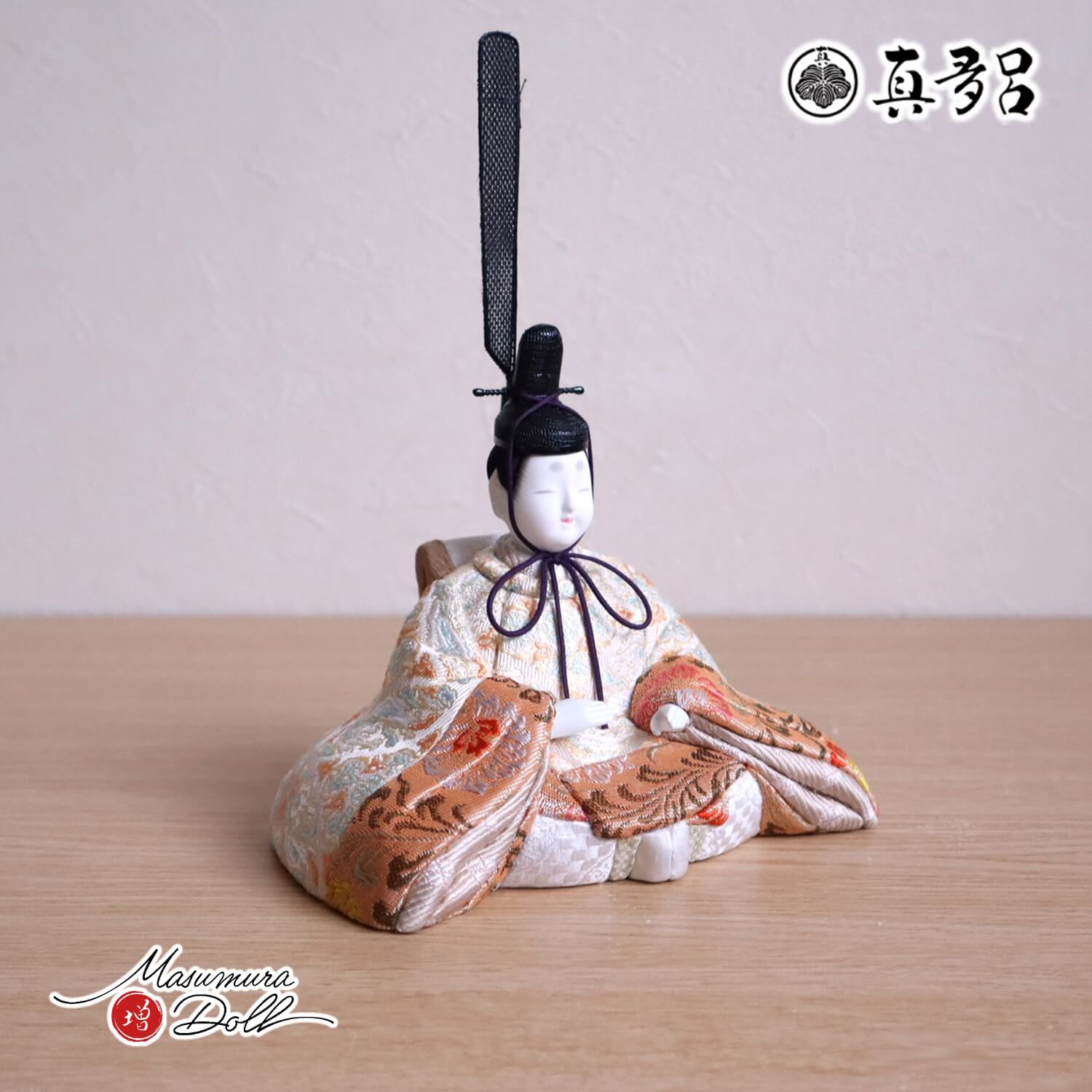三世・金林真多呂作 伝統的工芸品 京都西陣織【手織正絹】「潤葉雛」二