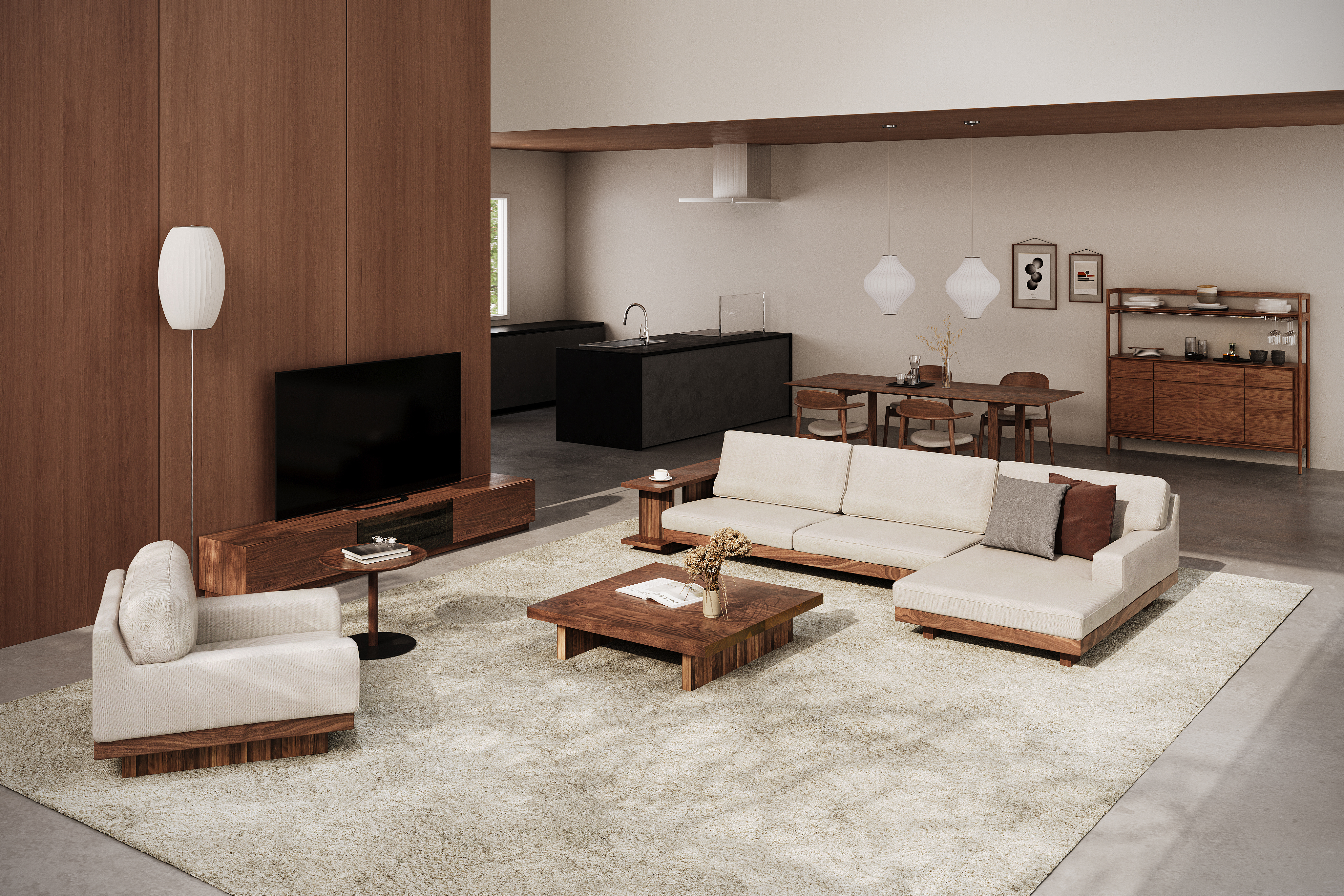 DANISH LOW LIVING TABLE(幅120cm x 奥行75cm x 高さ35cm)の通販