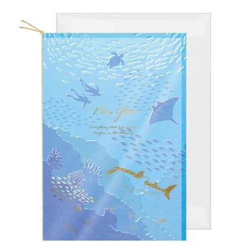 MDS BtoB |#包む カード グリーティングカードフォーユー 海と魚たち