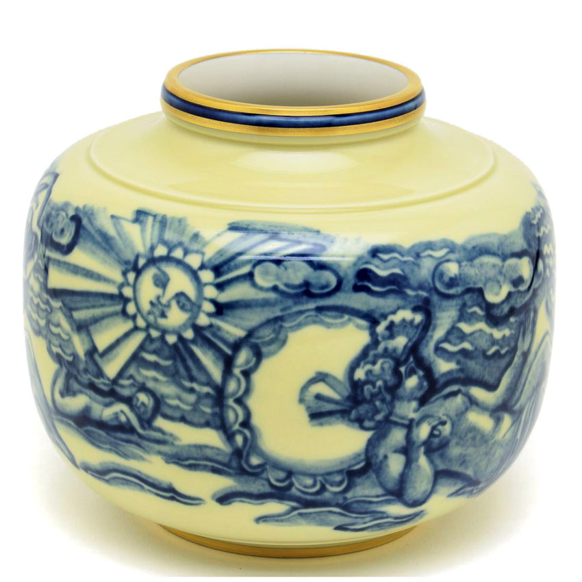 SEVRES セーブル 花瓶 クラウデッドブルー フラワーベース |3076
