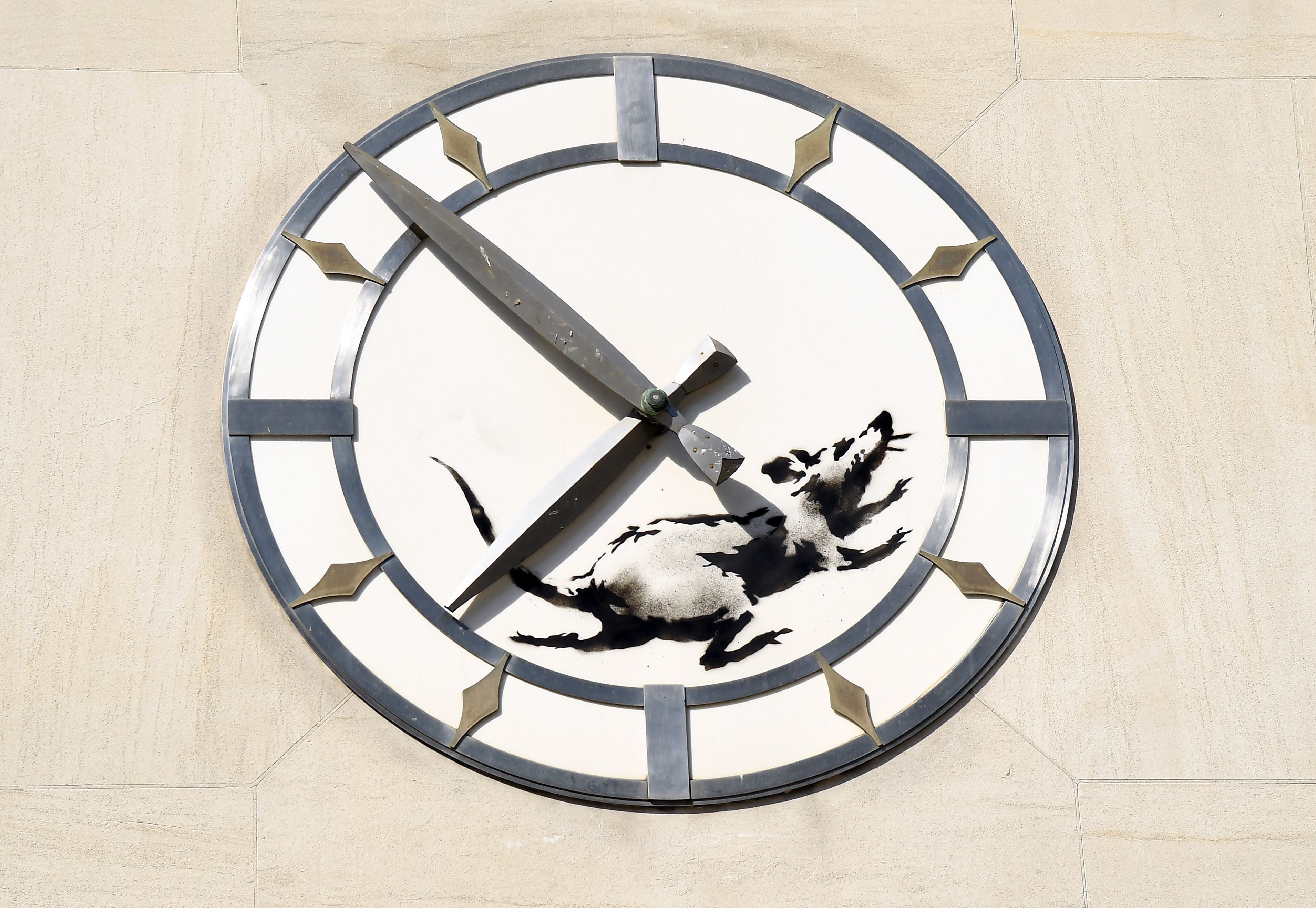 Banksy is back, but his new art isn't long for that spot