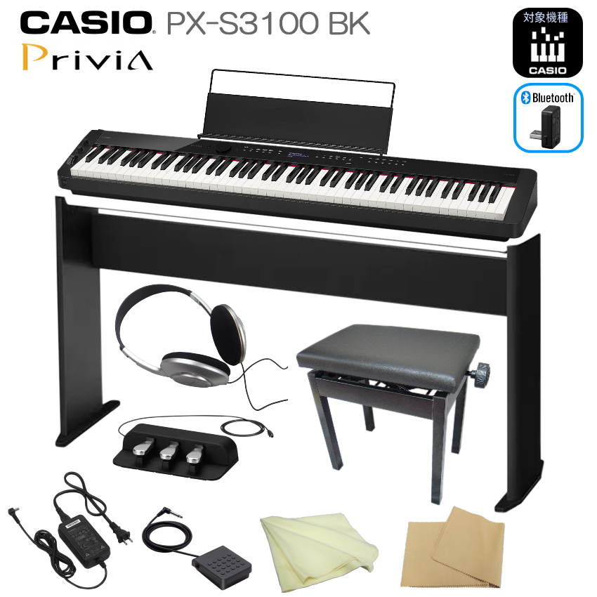 カシオデジタルピアノ プリヴィア(Privia・プリビア）PX-S3100BK
