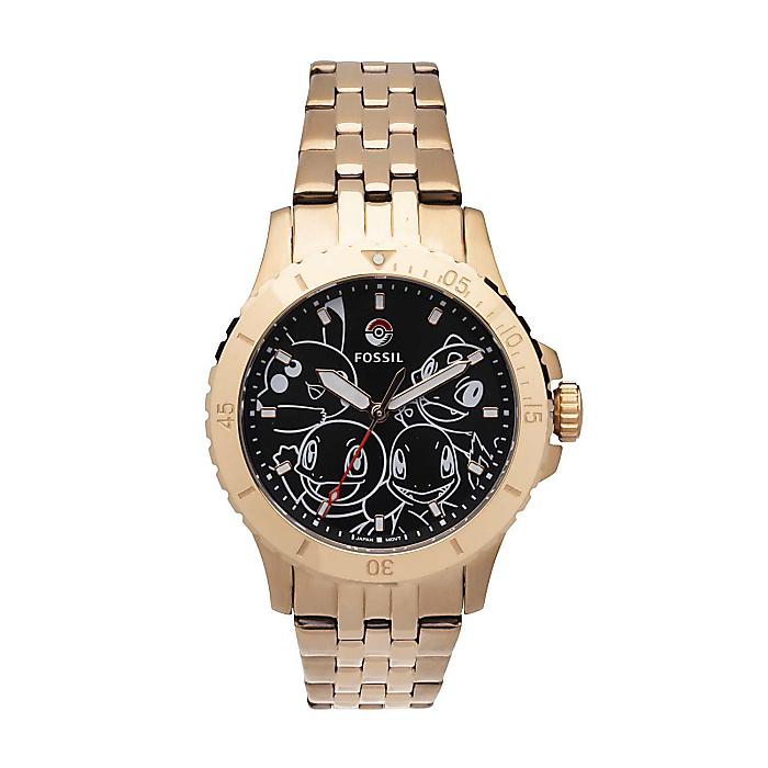 Pok mon Center × Fossil: Kanto First Partners Rose Gold Stainless