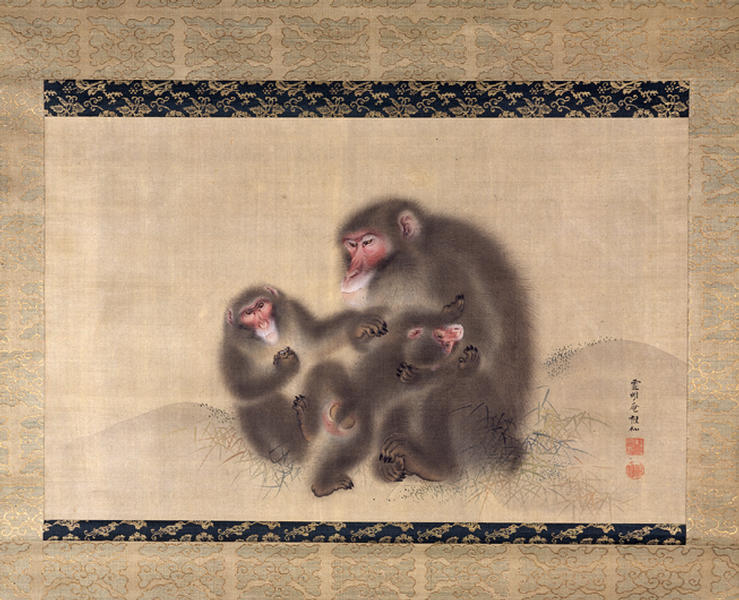 親子猿図（森 狙仙筆） - MIHO MUSEUM