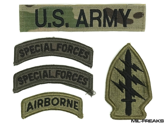 一点物] 米軍実物 Airborne Special Forces 官給パッチ 5枚セット OEF