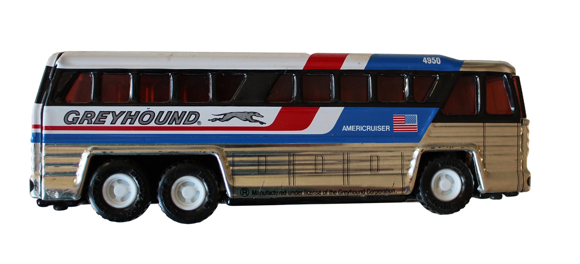 BUDDY L - AMERICRUISER - STEEL GREYHOUND BUS VINTAGE 1989