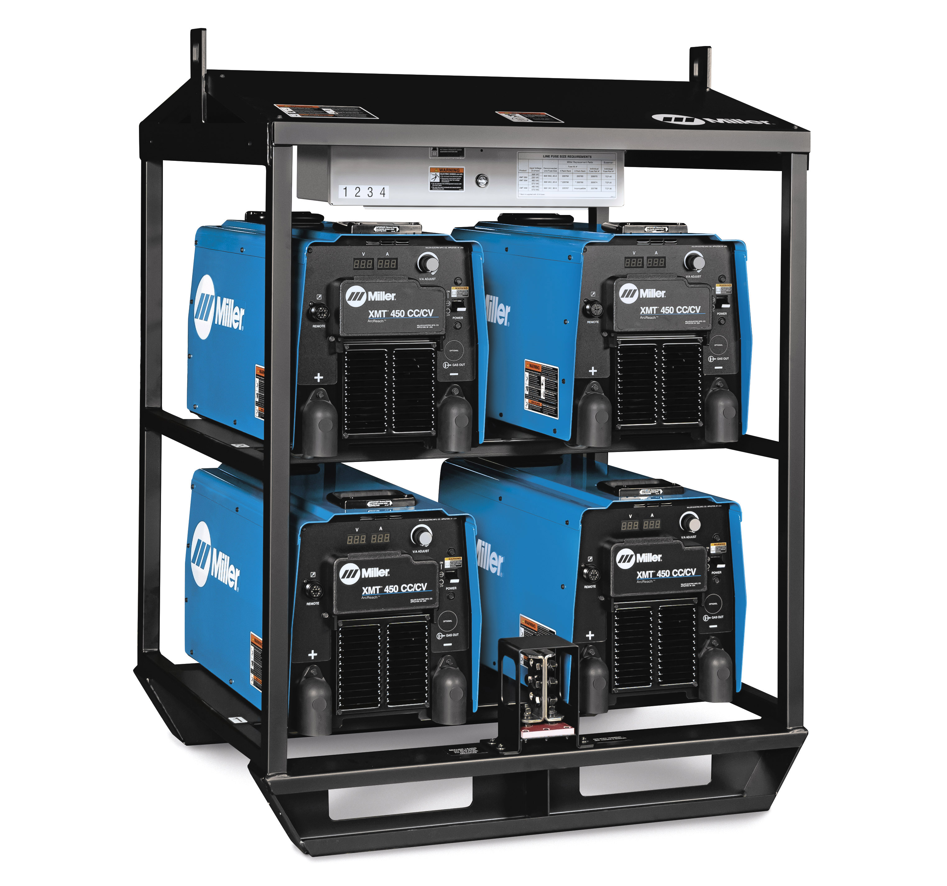 XMT® 400 ArcReach® Narrow 4-Pack Rack fused 460/575 V Tweco