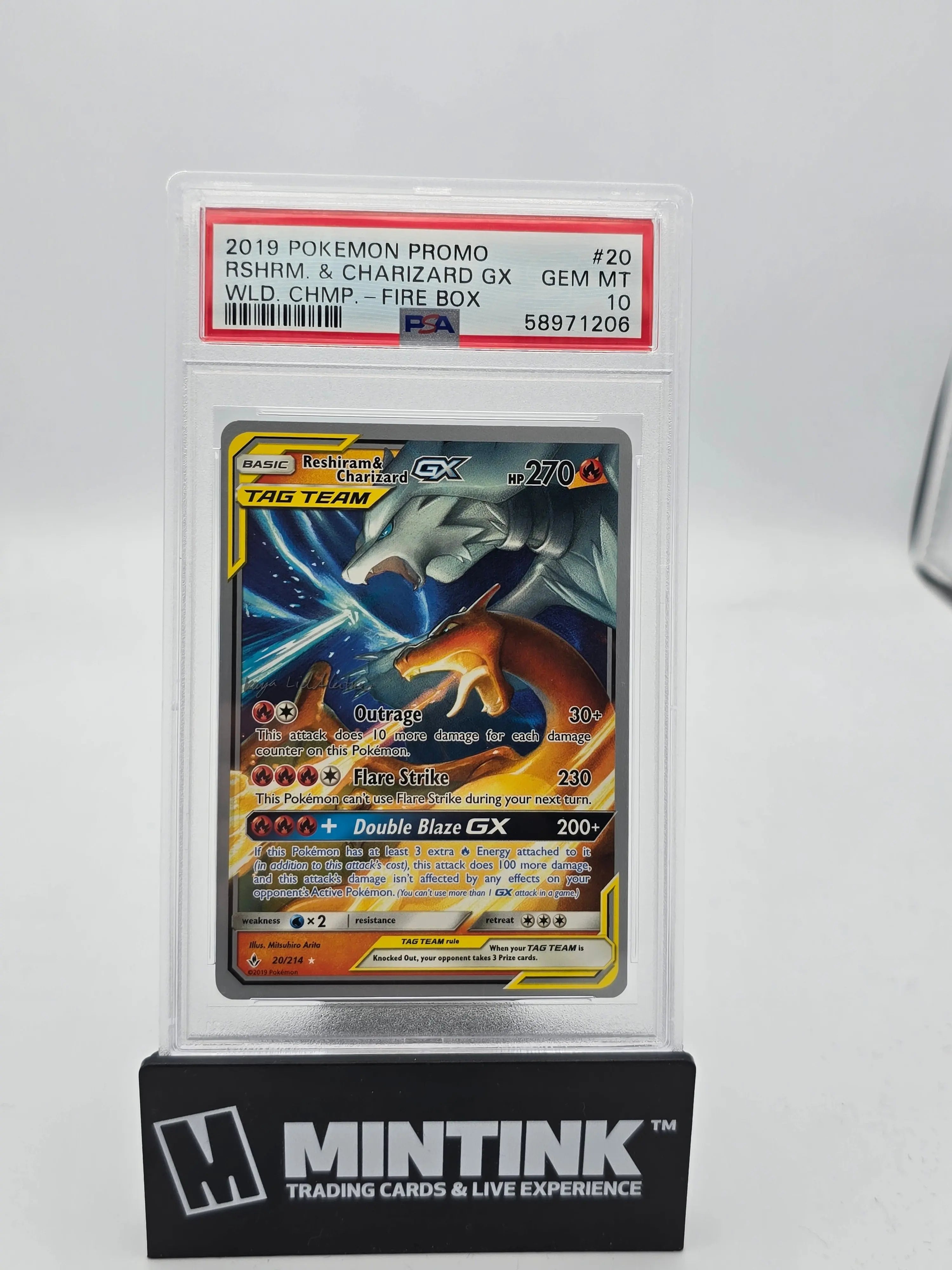 2019 Pokemon Promo Reshiram Charizard GX - World Champ Fire Box
