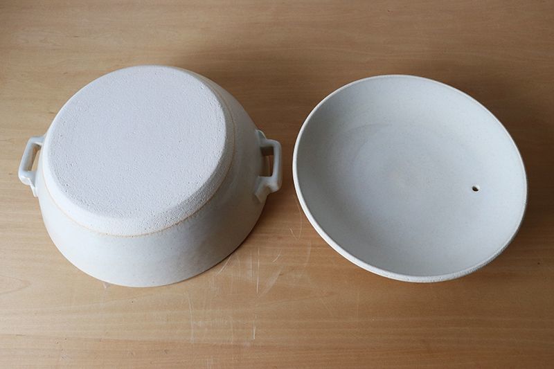 スタイル土鍋IH対応 白 - 三鈴陶器