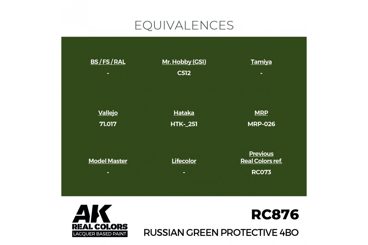 AK Interactive - Russian Green Protective 4BO - RC876 - MJ