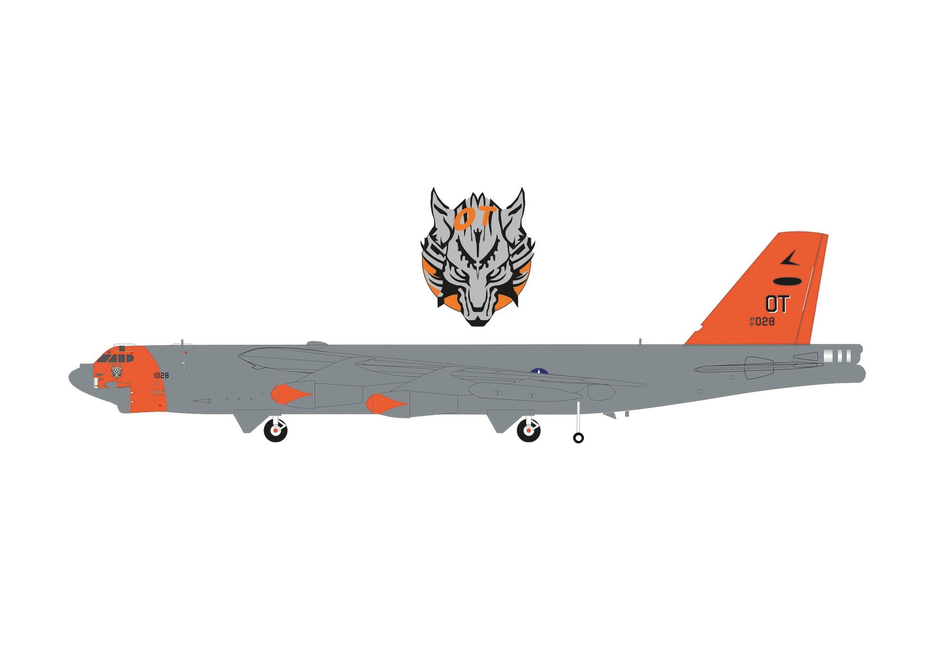 Herpa Wings 573726 1:200 U.S. Air Force Boeing B-52H