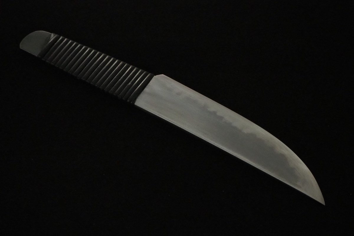 刀匠・佐藤重利作 玉鋼 片山尻籐巻狩猟刀(大) | 和式鍛造ナイフ専門店
