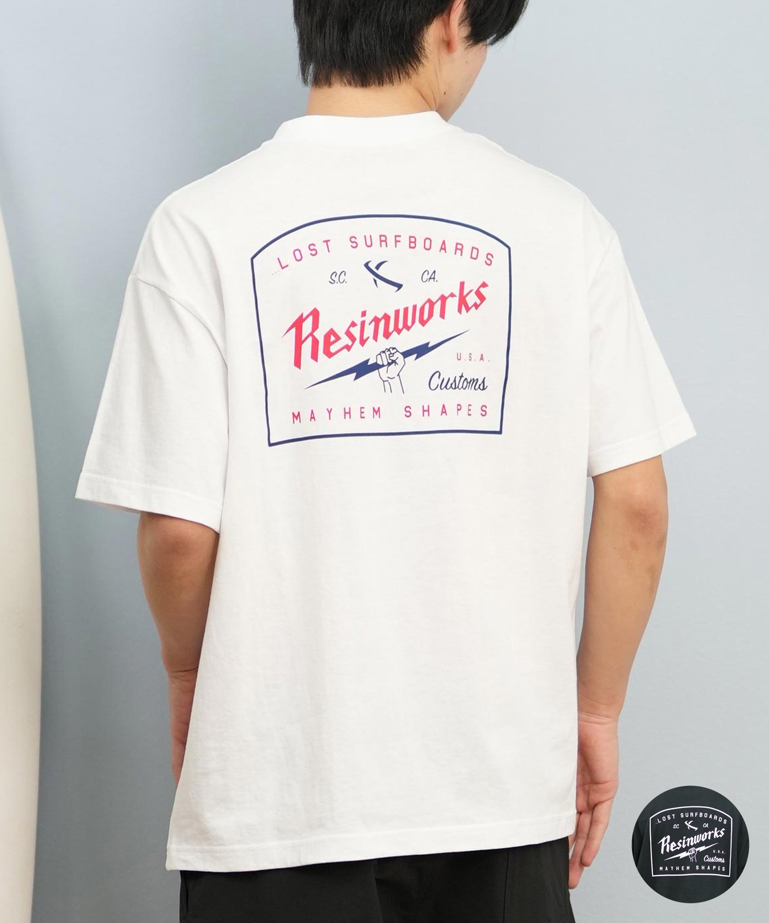 LOST ロスト 半袖 Tシャツ メンズ バックプリント ヘビーウェイト L25S