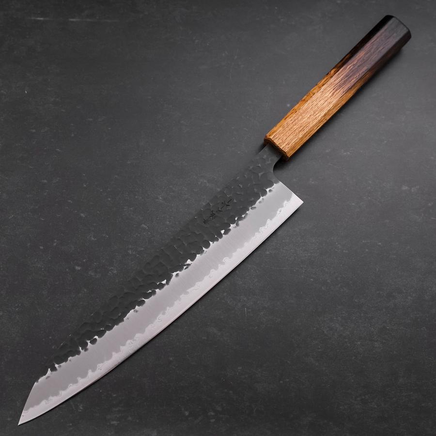 牛刀 青紙スーパー 黒打槌目 欅柄 240mm – MUSASHI