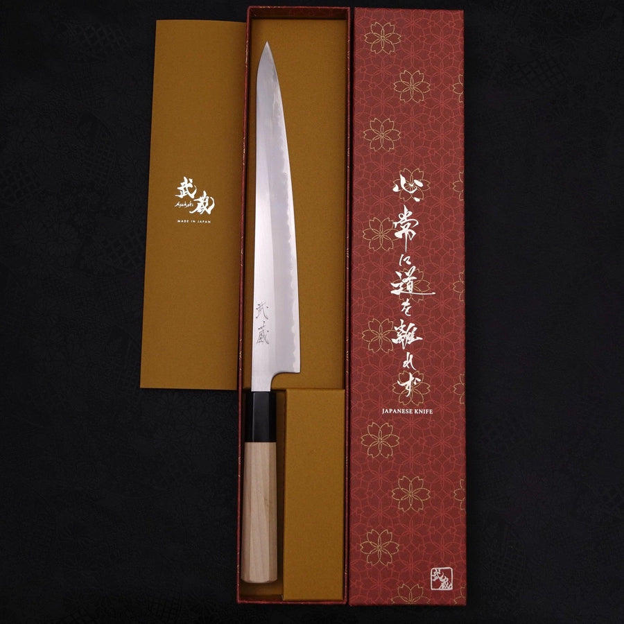 筋引 白紙1号 磨き 水牛朴木柄 240mm – MUSASHI