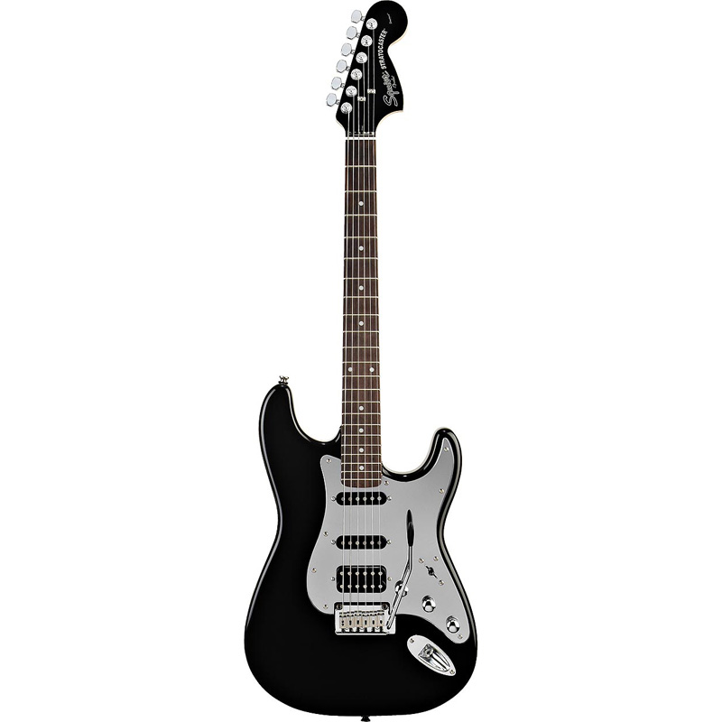 Fender Squier Standard Fat Strat Special Ed Black & Chrome – RW