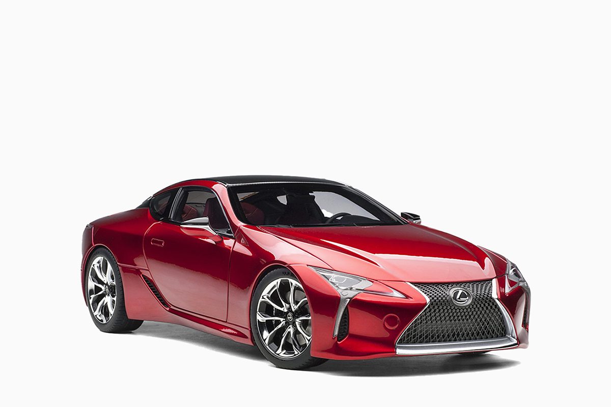 AutoArt Lexus LC 500, Radiant Red Metallic/Dark Rose Interior 1/18