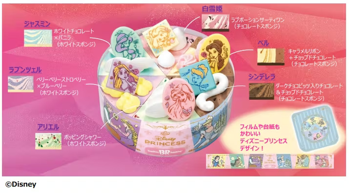 サーティワン、夢のようなプリンセスケーキ「ディズニープリンセス