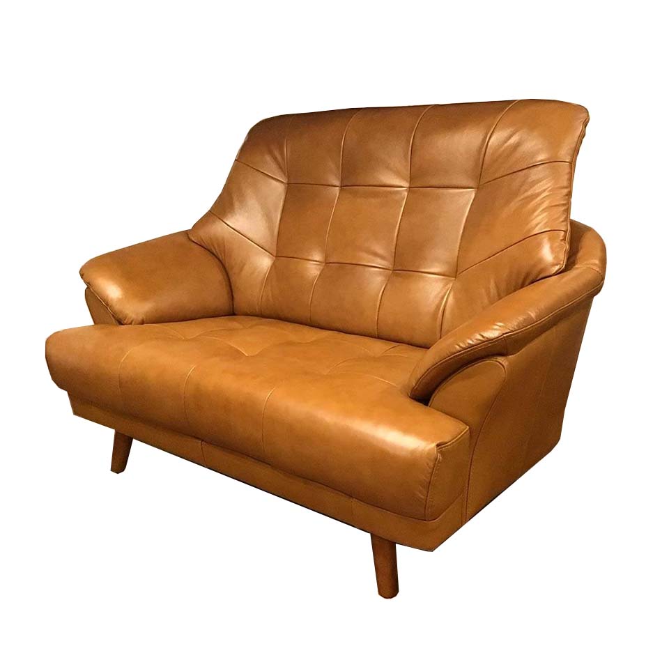 the onoe furniture 尾上家具 ブラウン合成皮革2人掛けソファ the onoe