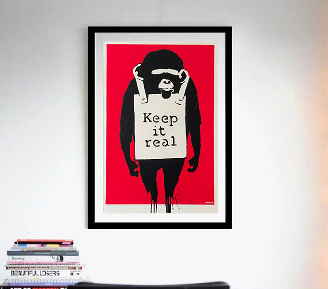 本日特価 本物 Banksy KEEP LEFT バンクシー 大判ステッカー 即決 本物