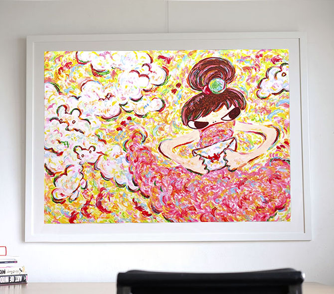 ロッカクアヤコの「Untitled（Letter Girl）」アート＆ポスターを販売