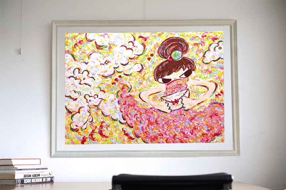ロッカクアヤコの「Untitled（Letter Girl）」アート＆ポスターを販売